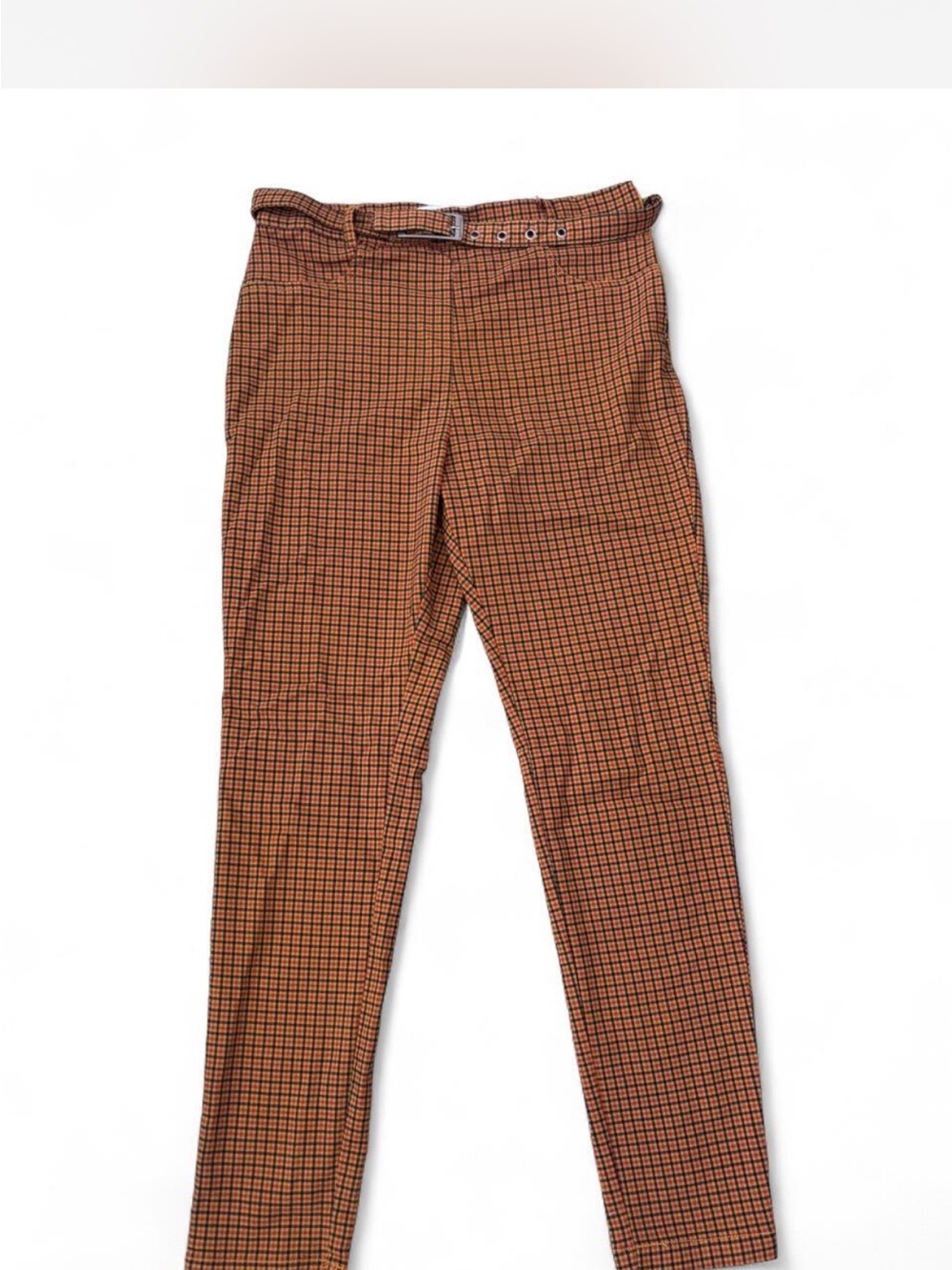 Urban Outfitters Rust Check Skinny Pants